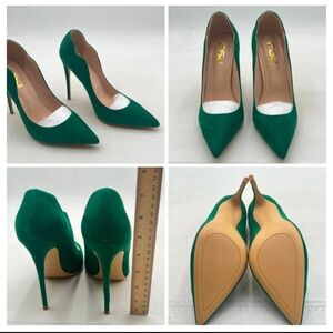 ❇️ Elegant Green Stiletto Heels. New In Box.